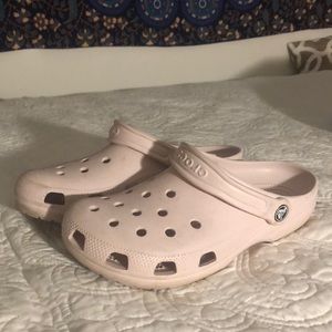 barely pink crocs